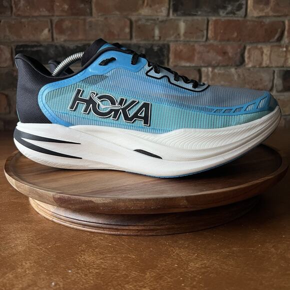 Hoka One One Cielo X1 2.0 Men's 12 Blue Carbon Plate Racing Running Shoes - Picture 9 of 16